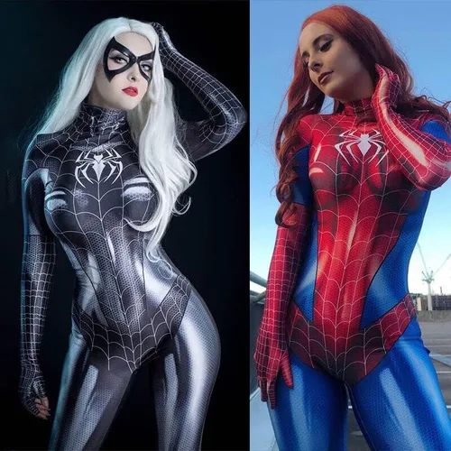 Vista 6 de TCOS The Crazy Ones Traje de superhéroe sexy para mujer, disfraz de superhéroe de araña, disfraz de superhéroe para mujer