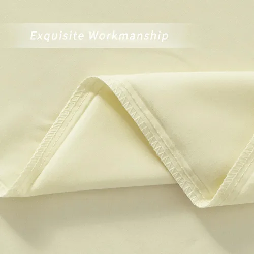 Vista 4 de Paquete de 2 fundas de almohada de microfibra tamaño estándar con cremallera, fundas de almohada color beige, suaves y cómodas, no se encogen Beige