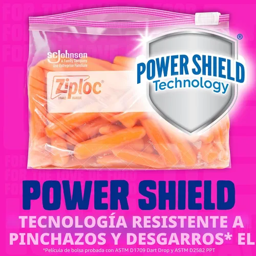 Vista 5 de Ziploc Bolsas deslizantes de almacenamiento de alimentos de cuarto de galón, duraderas, 22 unidades (el embalaje puede variar)