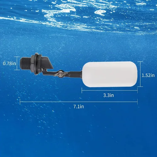 Vista 5 de AquaPulse - Llenador automático de agua de 1/2 pulgada - Válvula de bola flotante ajustable para estanques y canales de ganado - Control automático