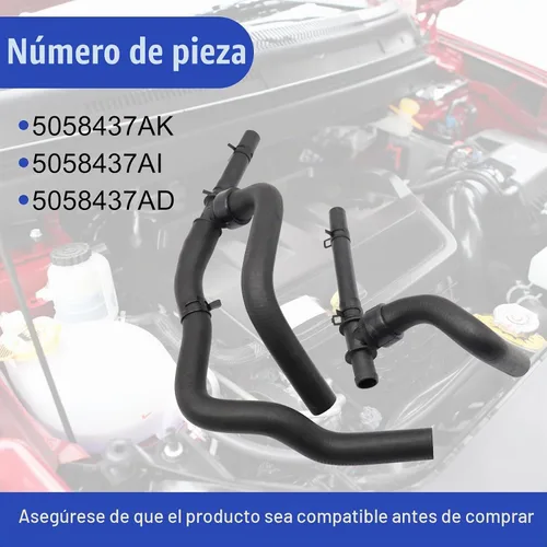 Vista 2 de FZJDSD Kit de manguera de calentador con T para Dodge Journey 2.4L 2008-2020 5058437AK