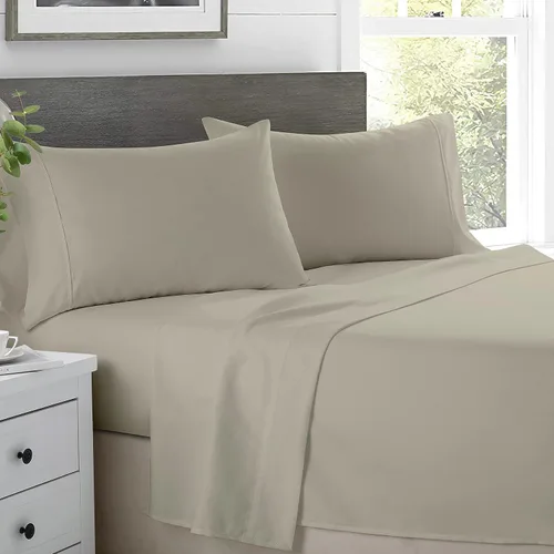Vista 12 de SKY BEDDINGS Juego de sábanas individuales – Sábanas 100% algodón para cama individual – Juego de sábanas de 600 hilos individual con bolsillo Blanco