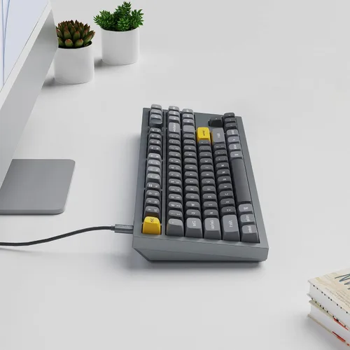 Vista 6 de Keychron Q3 - Perilla de teclado mecánico con cable versión TKL QMKVIA programable macro con interruptor Gateron G Pro marrón intercambiable
