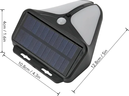 Vista 9 de Dpofirs Luces de advertencia estroboscópicas solares actualizadas 2023 con alarma de 129 dB y 4 modos de funcionamiento, luz de alarma con sensor