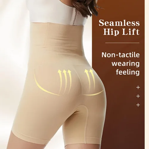 Vista 5 de WOODHAWK Pantalones cortos moldeadores de cintura alta para mujer, para control de abdomen, moldeadores de cuerpo, adelgazantes, muslos y vientre