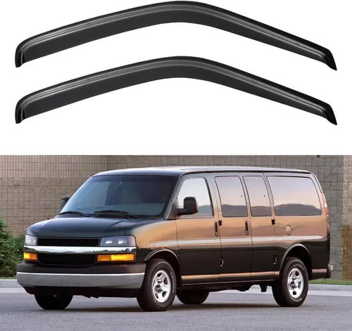 Vista 11 de Visores para ventanas y protectores contra la lluvia para Ford F150 de cabina estándar 1980-1996, Deflectores de viento y protectores para ventanas