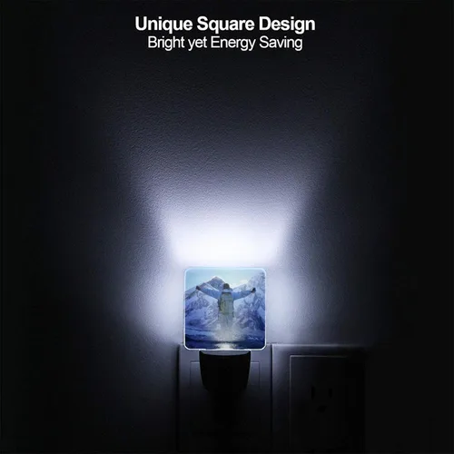 Vista 4 de Futterya Luz nocturna LED personalizada enchufable, juego personalizado de 2 lámparas de decoración con sensor automático del atardecer al amanecer