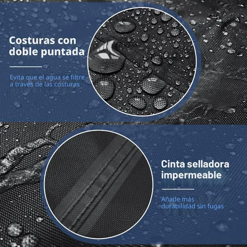 Vista 3 de STARTWO Fundas para muebles de patio 4 piezas, funda impermeable resistente para muebles de exterior de ratán y mimbre, juego de conversación, negro
