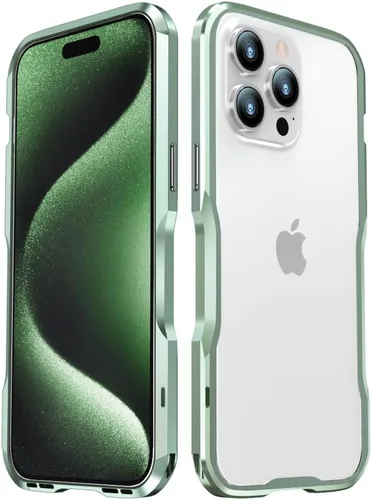 Vista 26 de Parachoques de aluminio compatibles con iPhone 12 Mini de 5.4 PULGADAS, estuche con marco metálico, parachoques delgado de diseño genial y Negro