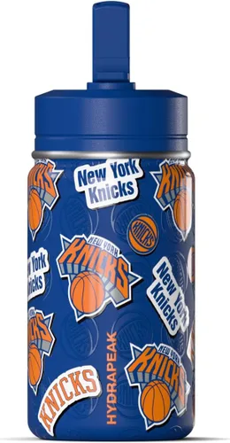 Vista 30 de Hydrapeak x NBA Botella de agua mini de 14 onzas oficialmente licenciada de los Atlanta Hawks para niños con tapa con popote y asa, reutilizable