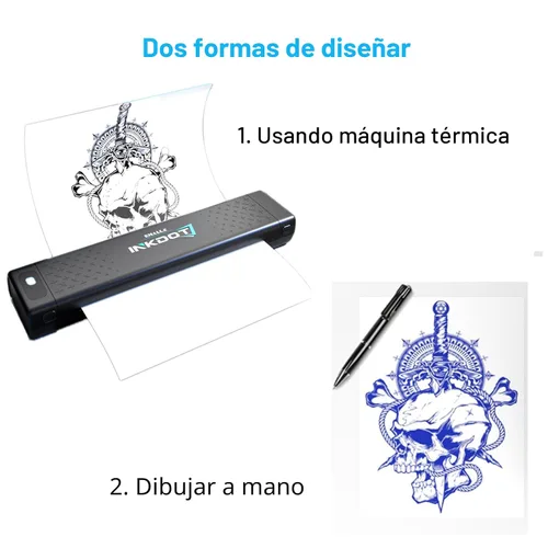Vista 4 de MIUXIA Papel de transferencia de tatuaje 50 hojas tatuaje plantilla papel