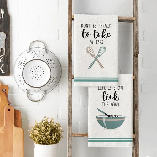 Vista 3 de Artoid Mode Coffee Kitchen Ware Quote - Divertidas toallas de cocina y paños de cocina, 18 x 26 pulgadas, para inauguración de la casa diariamente