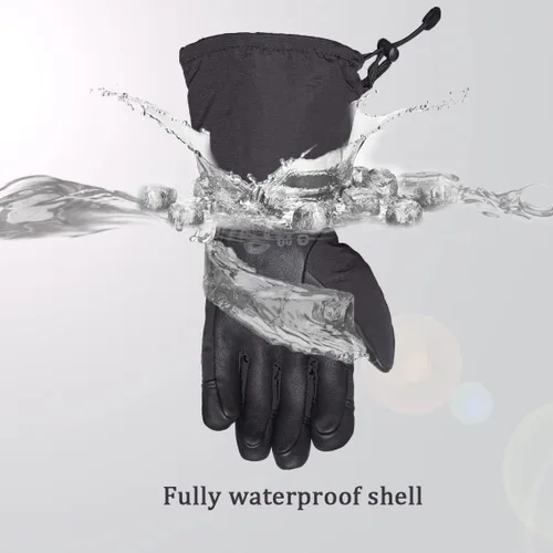 Vista 4 de SKYDEER Waterproof and Windproof Genuine Deerskin Leather Ski Gloves with 150g 3M Thinsulate Insulation (SD8648T)