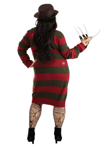 Vista 2 de Disfraz de Vestido Freddy Krueger Tallas Plus para Mujer Multicolor