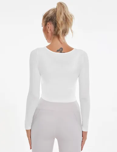 Vista 2 de DSPSAM Camisas básicas de manga larga para mujer, estilo casual, ajustadas, para salir, moda de otoño para mujer