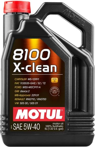 Vista 6 de Motul 102786 8100 X-Clean 5W40 12X1L