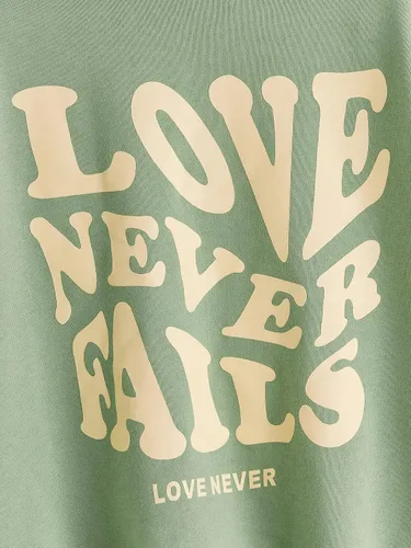 Vista 3 de Floerns Sudadera con capucha de manga larga con estampado gráfico de corazón para niñas