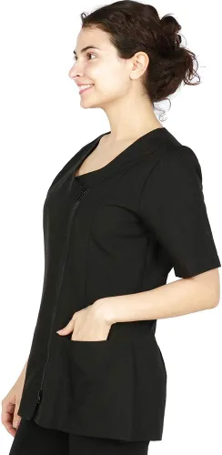 Vista 4 de Smockers Iris Professional Salon Smock, chaqueta estilista, uniforme de cosmetología
