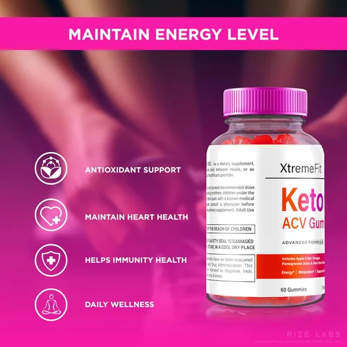 Vista 7 de rize labs - Gomitas Xtremefit Keto ACV para pérdida de peso avanzada, fórmula avanzada, suplemento de vinagre de sidra de manzana (120 gomitas)