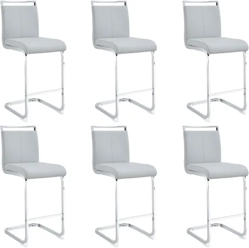 Vista 37 de gopop Juego de 2 taburetes de bar de altura de mostrador con respaldo, taburetes de cocina de cuero sintético negro con patas de metal recubierto