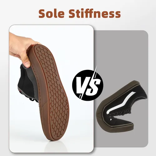 Vista 5 de Zapatos de ciclismo de montaña MTB para hombre, con pedales planos, adecuados para montar en bicicleta de montaña DH, enduro, cross, trail, BMX