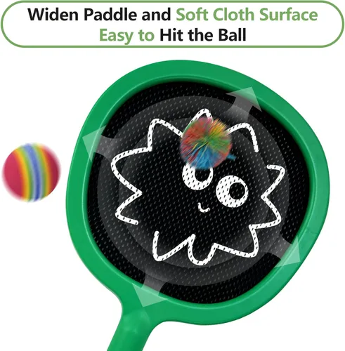 Vista 2 de Juego de pelota inflable de raqueta para niños y adultos, actividades familiares, juegos de juegos para interiores y exteriores, juguetes deportivos