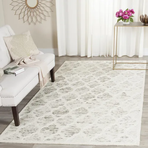 Vista 10 de Alfombra premium de lana hecho a mano, color marrón claro y marfil de la colección Safavieh Himalaya HIM121A, Lana