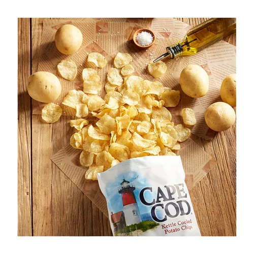 Vista 8 de Cape Cod Papas fritas, papas fritas cocidas en hervidor original, 8 onzas