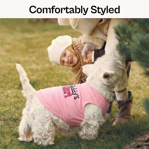 Vista 6 de Parisian Pet - Camiseta para perros y gatos, con texto en inglés Daddy's Girl, 2XS
