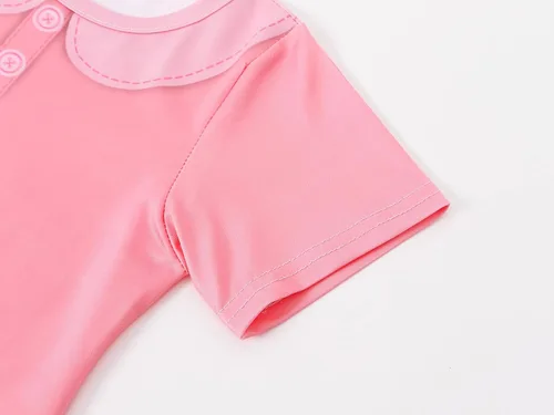 Vista 6 de Eledobby Disfraz de Mei Mei Mei para niñas, vestido de panda rojo que se vuelve para niños, disfraces de Meilin, trajes de Halloween, ropa de fiesta