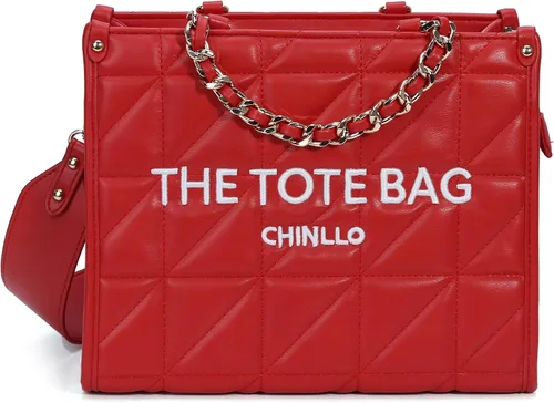 Vista 26 de Chinllo - Bolso de mano para mujer, bolsa satchel con asa superior y correa para el hombro Acolchado blanco