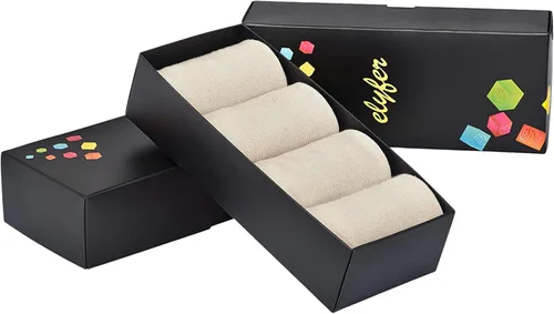 Vista 7 de ELYFER Calcetines de vestir de algodón fino sin costuras para mujer, estilo casual, con caja de regalo