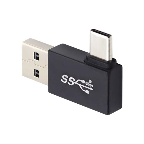 Vista 11 de chenyang Conector USB 3.0/3.1 USB C a USB 3.0 Datos 10Gbps Adaptador de carga 90 grados en ángulo abajo