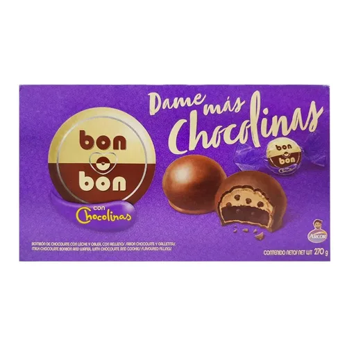 Vista 5 de Bon O Bon - Crema de maní y oblea rellena de chocolinas galletas Bites Bonbons - 9.52 oz