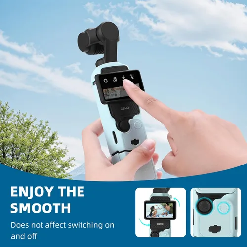 Vista 8 de BRDRC Funda de silicona Pocket 3, estuche protector lente protector antiarañazos compatible con DJI OSMO Pocket 3 Combo para creadores Accesorios