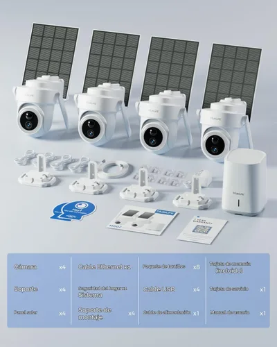 Vista 9 de MUBILIFE Sistema de cámara de seguridad solar 4K inalámbrico