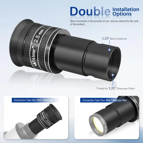 Vista 5 de alstar 1.25" 2,5 mm 58-degree Planetario – Ocular para telescopio