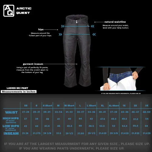 Vista 6 de Pantalón de esquí y nieve Arctic Quest para mujer, con aislamiento térmico