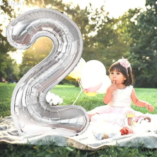 Vista 1359 de KatchOn Globo negro del número 1 de 40 pulgadas, globo de feliz cumpleaños Large Mylar Number One Balloon for 1st Birthday Decorations, Foil