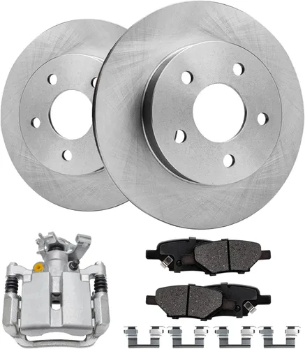 Vista 23 de Detroit Axle - Rotores de freno para Chrysler 200 2015 2016 2017, Rotores de freno de disco de reemplazo: 12.01" pulgadas delantero y 10.95