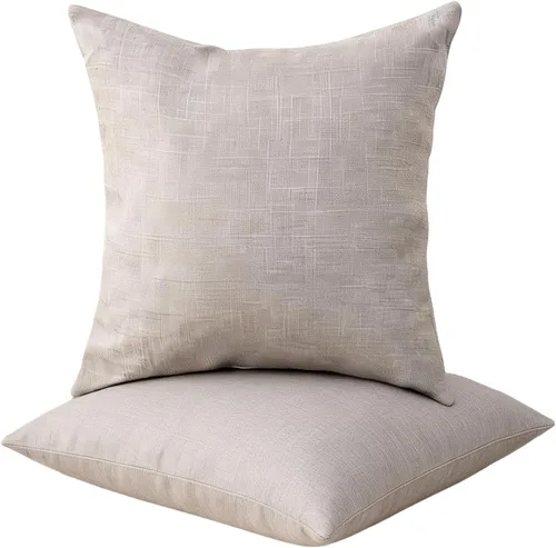 Vista 8 de Almohadas con rellenos incluidos, almohadas de sofá de 18 x 18 pulgadas, almohadas para sofá, azul, paquete de 2, gris claro