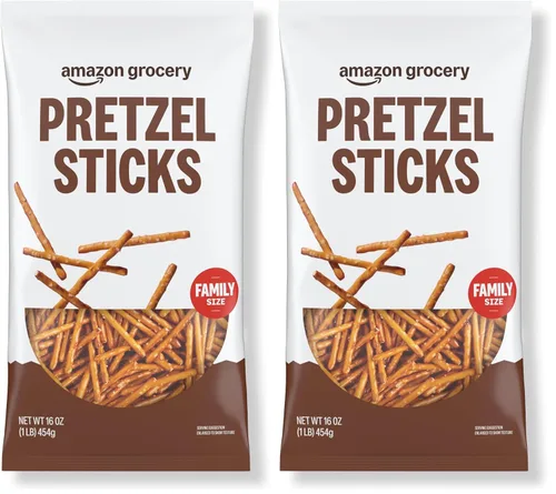 Vista 5 de Amazon Grocery, Palitos de pretzel, 16 onzas (anteriormente Happy Belly, el embalaje puede variar)