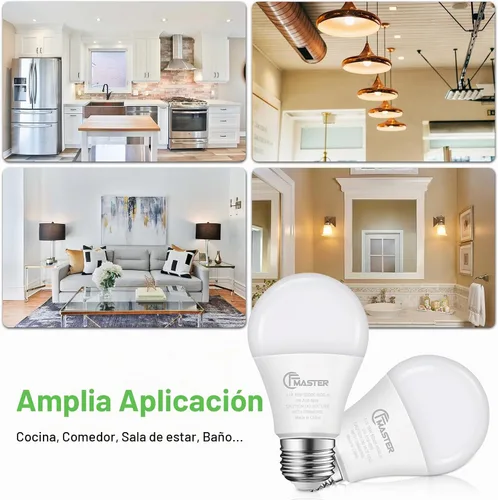 Vista 7 de Bombilla LED A19, bombillas LED equivalentes a 100 W, bombillas de luz diurna de 5000 K, 1500 lúmenes, bombilla de base estándar E26, bombillas
