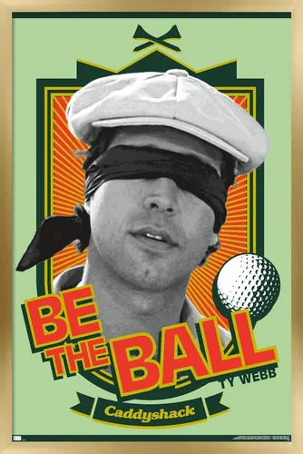 Vista 59 de Trends International Caddyshack - Póster de pared Be the Ball, 14.725 x 22.375 pulgadas, versión enmarcada de madera de granero