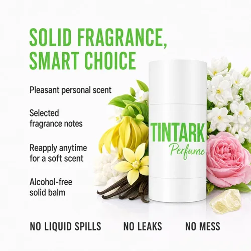 Vista 3 de Tintark Taste of Nectar - Bálsamo de perfume sólido para mujer, 0.18 oz Fragancia sólida en barra de tamaño de viaje con notas de jazmín sambac
