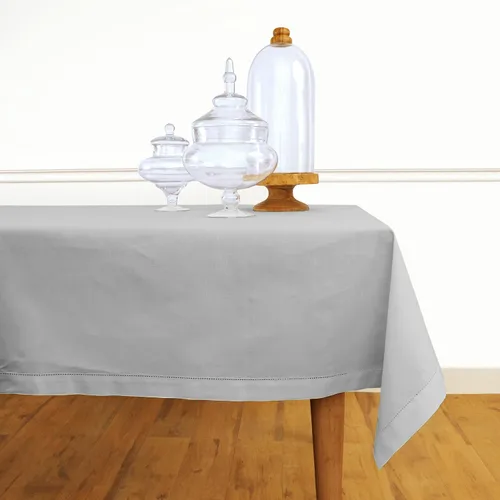 Vista 10 de Solino Home Mantel de lino de algodón, dobladillo blanco, 52 x 52 pulgadas