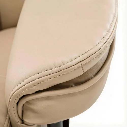 Vista 10 de Sillón reclinable giratorio con sofá reclinable otomano, reposapiés, juego Beige