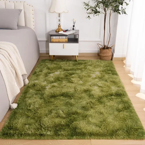 Vista 89 de Softlife Alfombra naranja para dormitorio, alfombra de felpa esponjosa para sala de estar para niñas, alfombra lanuda para niños, alfombra suave