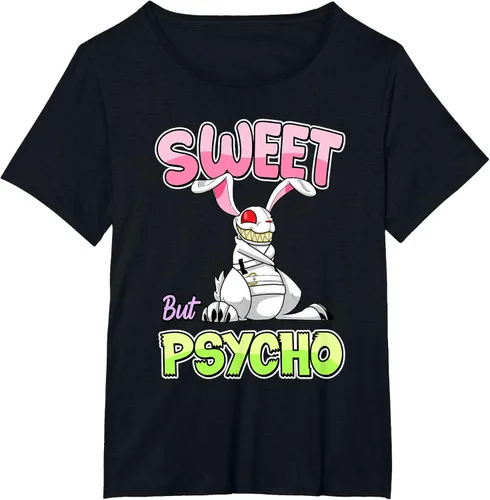 Vista 26 de Sweet But Psycho Shirt Bunny Creepy Gothic Rabbit Funny T-Shirt
