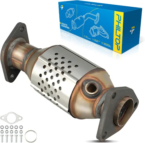 Vista 88 de PHILTOP Convertidor Catalítico de Ajuste Directo para Murano 2009 2010 2011 2012 2013 2014 3.5L, Cáscara de Acero Inoxidable Aluminio 203-1010